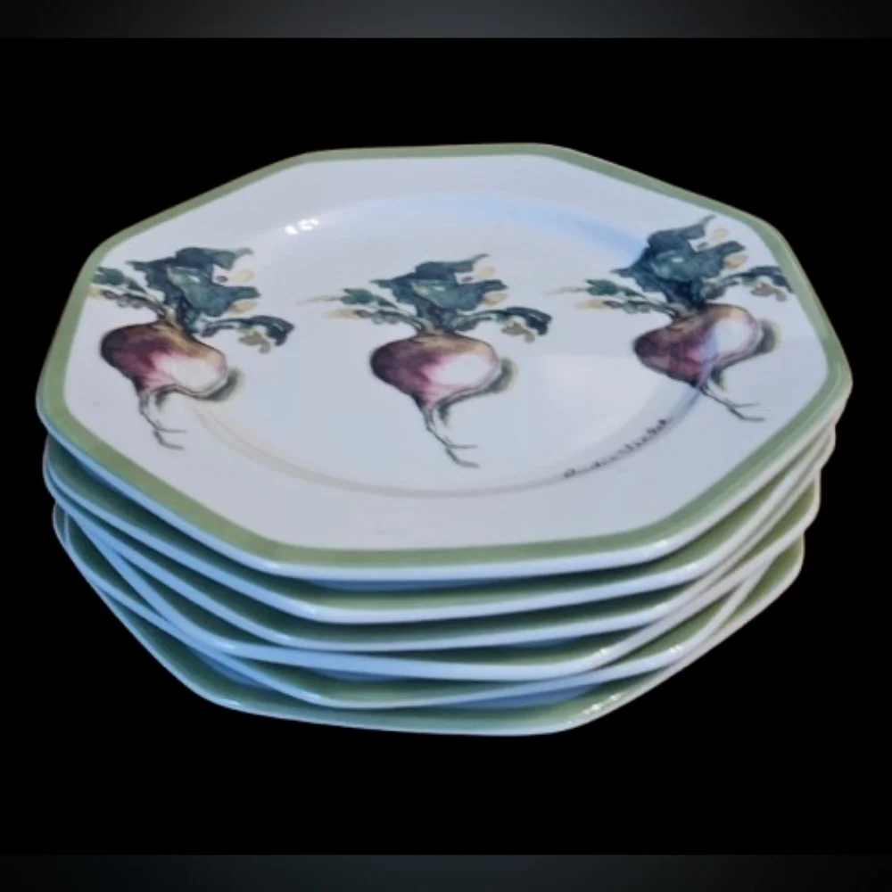 *NWOT William Sonoma Vegetable Garden Salad Plates Set Of 6